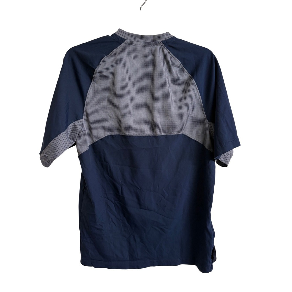 Adidas Climalite Mens Small Navy Blue Quarter Zip Short Sleeve Training Top - Picture 2 of 9